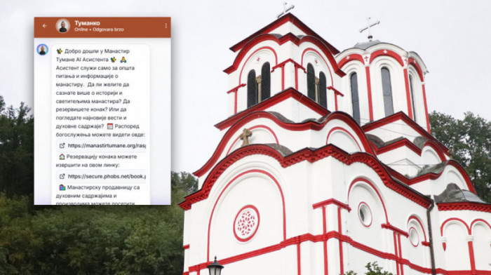 Manastir Tumane uveo na svom zvaničnom sajtu AI četbota Tumanka