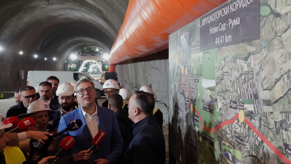 Probijanje cevi tunela Iriški venac, Vučić: Fruškogorski koridor biće završen 2027. godine