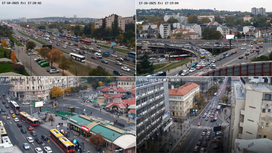 Popodnevne gužve u Beogradu: Pojedini delovi grada u saobraćajnom kolapsu