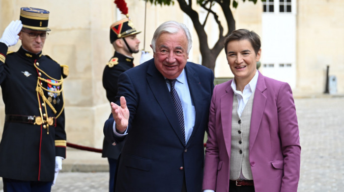 Brnabić se sastala s predsednikom francuskog Senata Žerarom Laršeom tokom posete Parizu