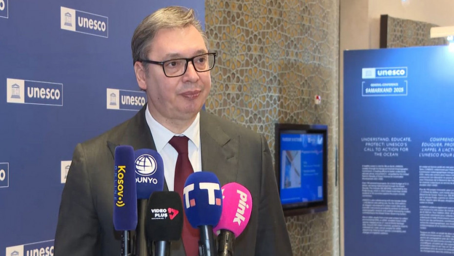 Vučić u Samarkandu: Srbija uspela da odbrani svoju poziciju po pitanju Kosova i Metohije u Unesku