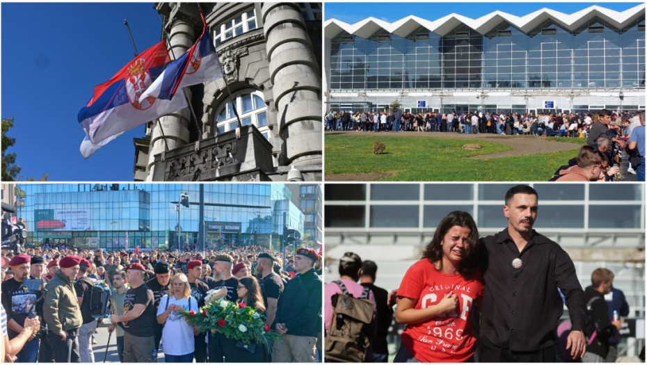 GODIŠNJICA PADA NADSTREŠNICE U toku program studenata u blokadi ispred Železničke stanice u Novom Sadu