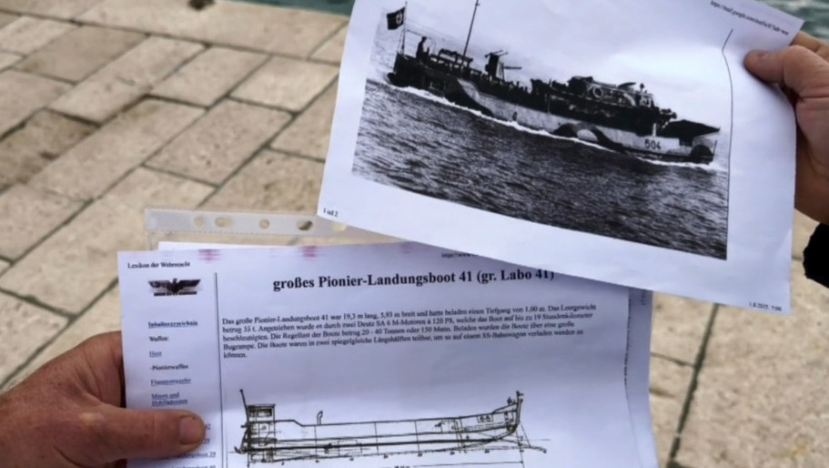 U Bračkom kanalu pronađen nemački desantni brod potopljen 1944. godine