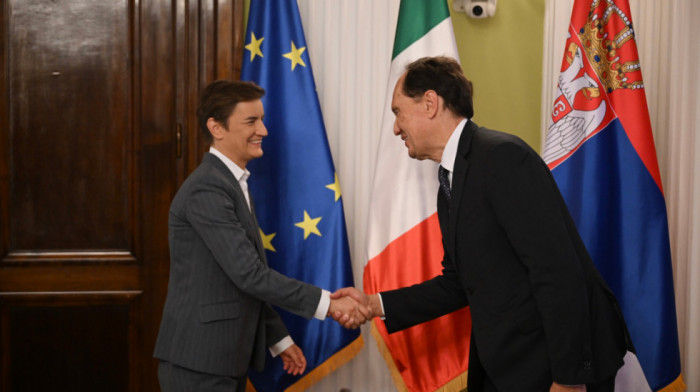 Brnabić zahvalila Čirijaniju na podršci Italije evropskom putu Srbije