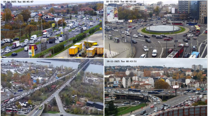 Saobraćajni kolaps u Beogradu: Na Komandi sve stoji, dve kolone se slivaju na Pančevac (FOTO)
