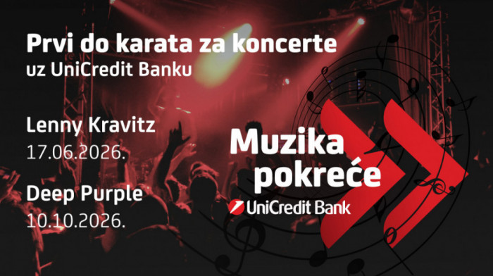 UniCredit Banka vam omogućava pristup ekskluzivnoj pretprodaji ulaznica za koncerte Deep Purple i Lenija Kravica