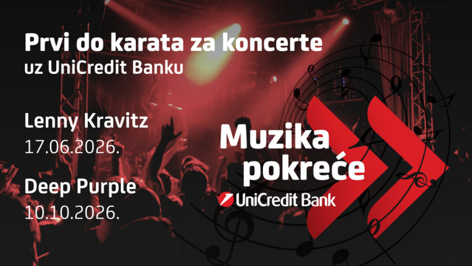 UniCredit Banka vam omogućava pristup ekskluzivnoj pretprodaji ulaznica za koncerte Deep Purple i Lenija Kravica