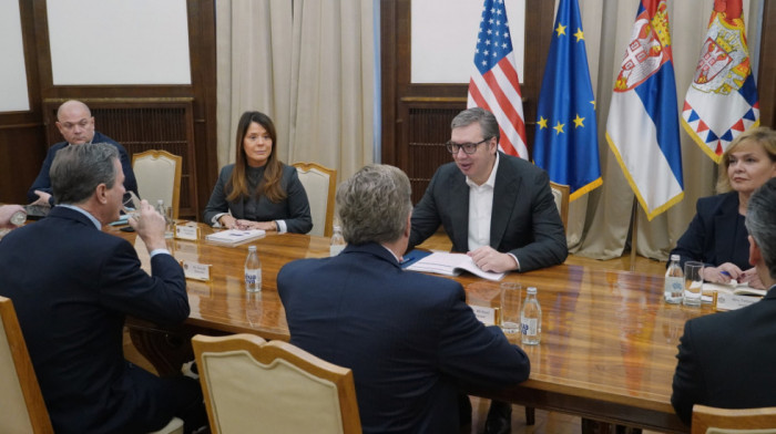 Vučić sa kongresmenima SAD: Važan razgovor sa Tarnerom i Norkrosom u Predsedništvu (FOTO)