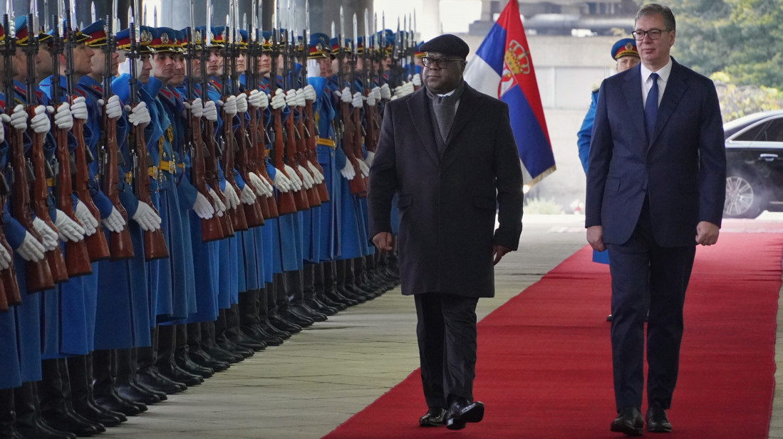 Počeo sastanak Vučića sa predsednikom DR Konga u Palati Srbija