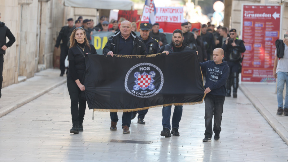 Uhapšena dvojica nakon incidenta na antifašističkom maršu u Zadru
