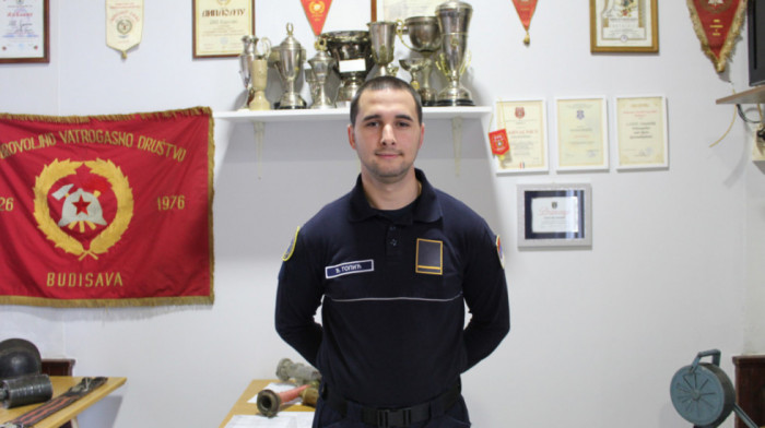 Vatrogasac Đorđe Topić sa samo 23 godine bio na više od 100 intervencija