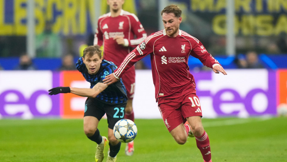 Liverpul sa bele tačke pobedio Inter u Ligi šampiona