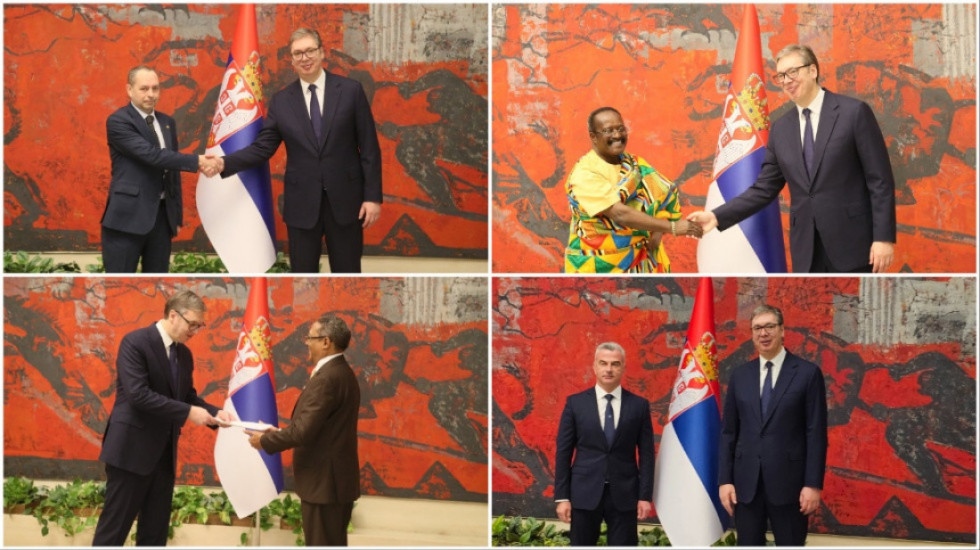 Vučić primio akreditivna pisma ambasadora Libana, Kube, Bugarske Gane