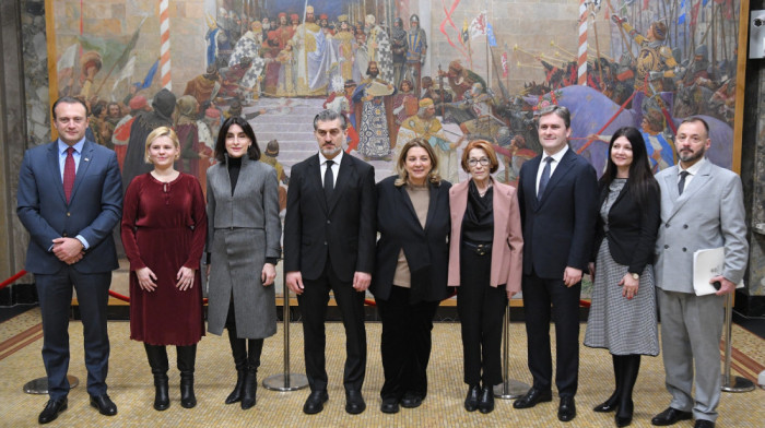 Predsednik i delegacija iz Gruzije obišli Narodni muzej zajedno sa Selakovićem