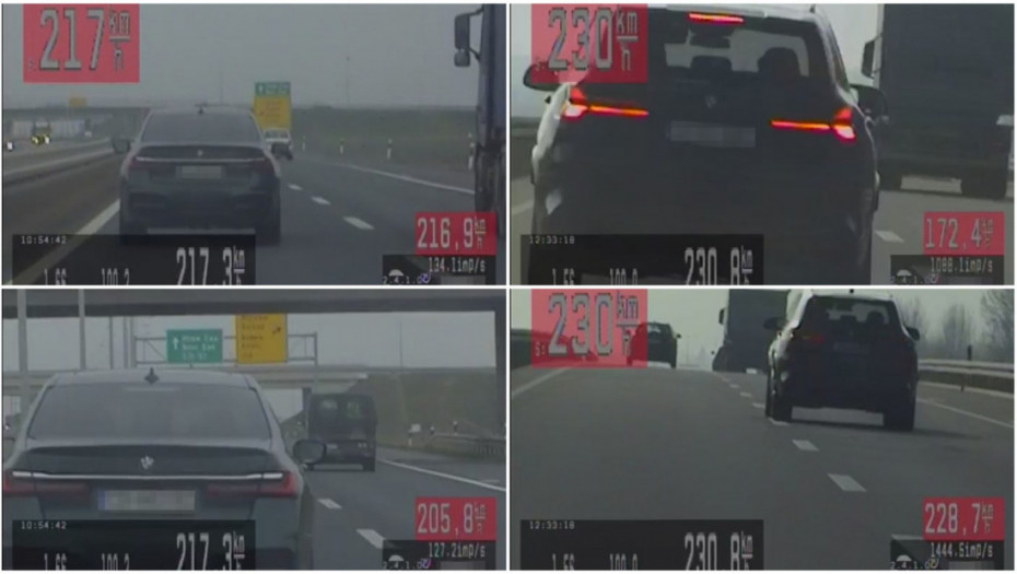 Nasilnička vožnja kod Rume: Nemački državljanin vozio BMW 230 km/h, isključen iz saobraćaja