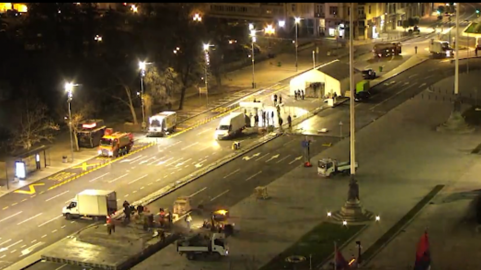 Uklonjeni šatori ispred Narodne skupštine