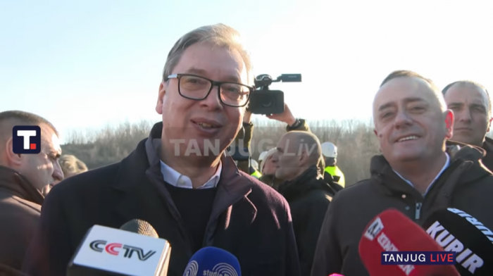 Vučić obilazi radove na delu Dunavskog koridora kod Golupca: "Ovo je nešto što menja život na istoku zemlje"