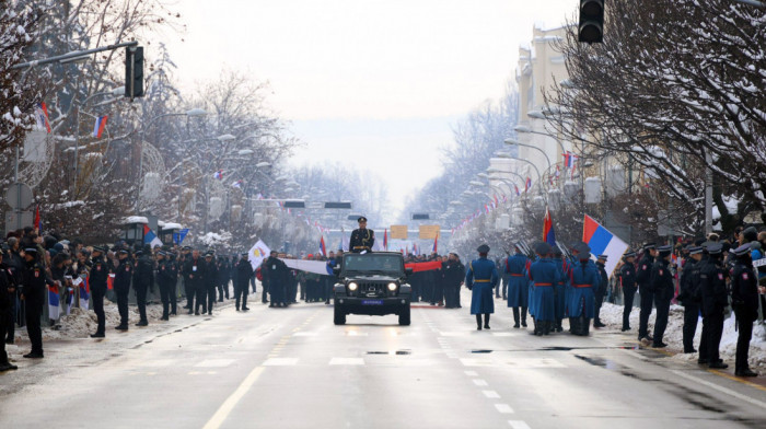 DAN REPUBLIKE SRPSKE U toku postrojavanje pripadnika MUP-a i učesnika defilea iz civilnog sektora i udruženja
