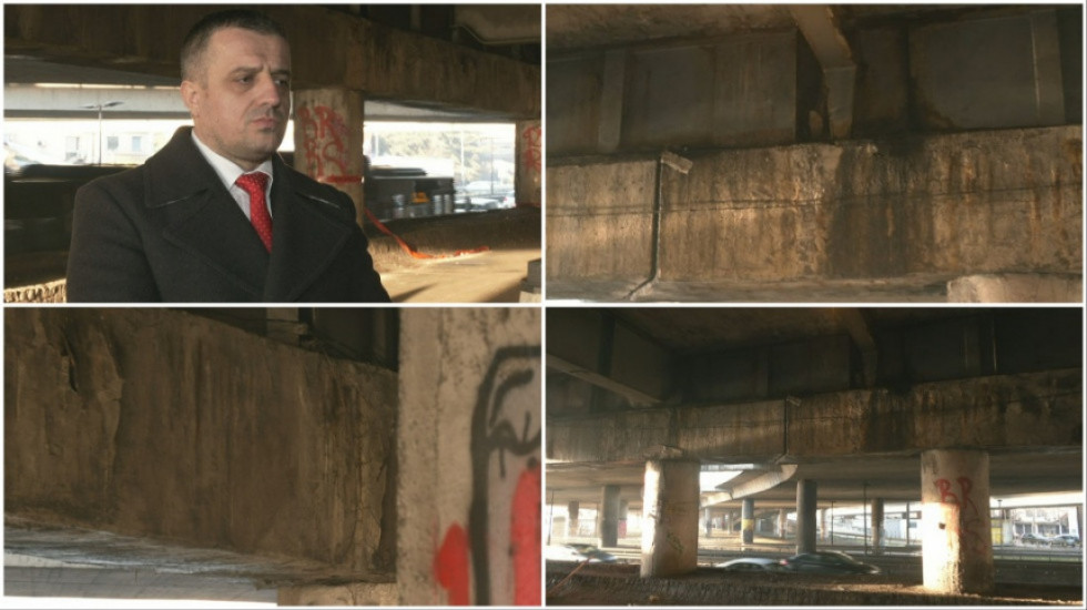 Oštećenja na stubovima nadvožnjaka na Autokomandi: Inspekcija na terenu, sanacija za nekoliko dana