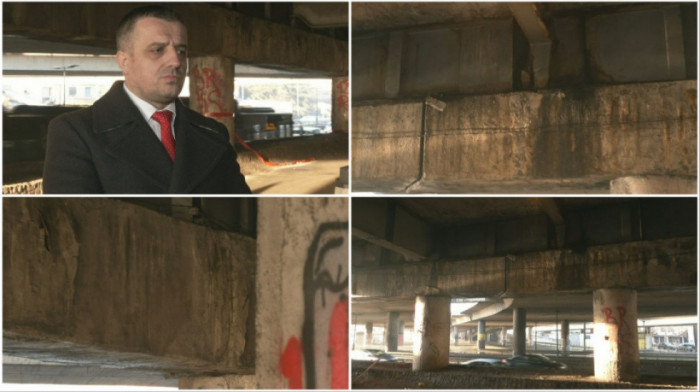 Oštećenja na stubovima nadvožnjaka na Autokomandi: Inspekcija na terenu, sanacija za nekoliko dana