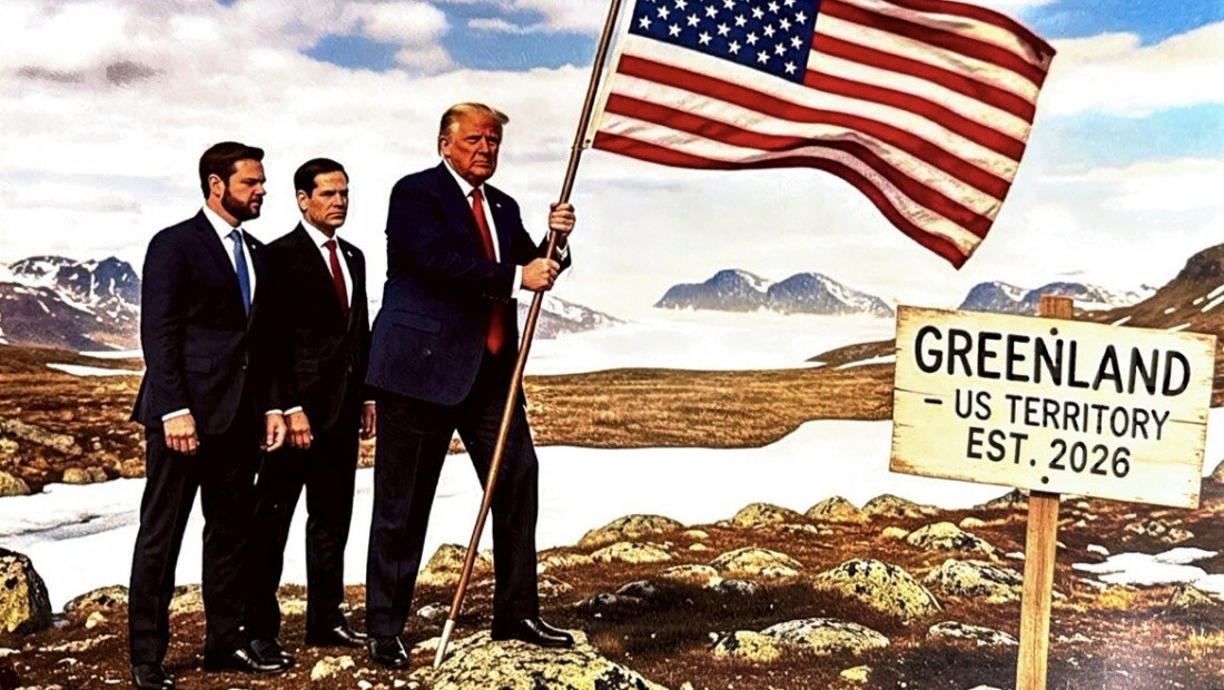 "Grenland - američka teritorija od 2026": Tramp ponovo provocira, ovoga puta kolorizovano