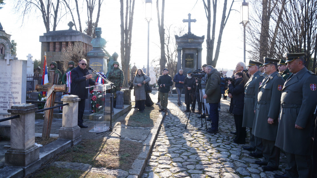 Na Novom groblju u Beogrdu obeležene godišnjice smrti Živojina Mišića, Petra Bojovića i Pavla Jurišića Šturma