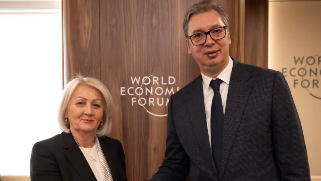 Vučić se sastao sa Borjanom Krišto u Davosu (FOTO)