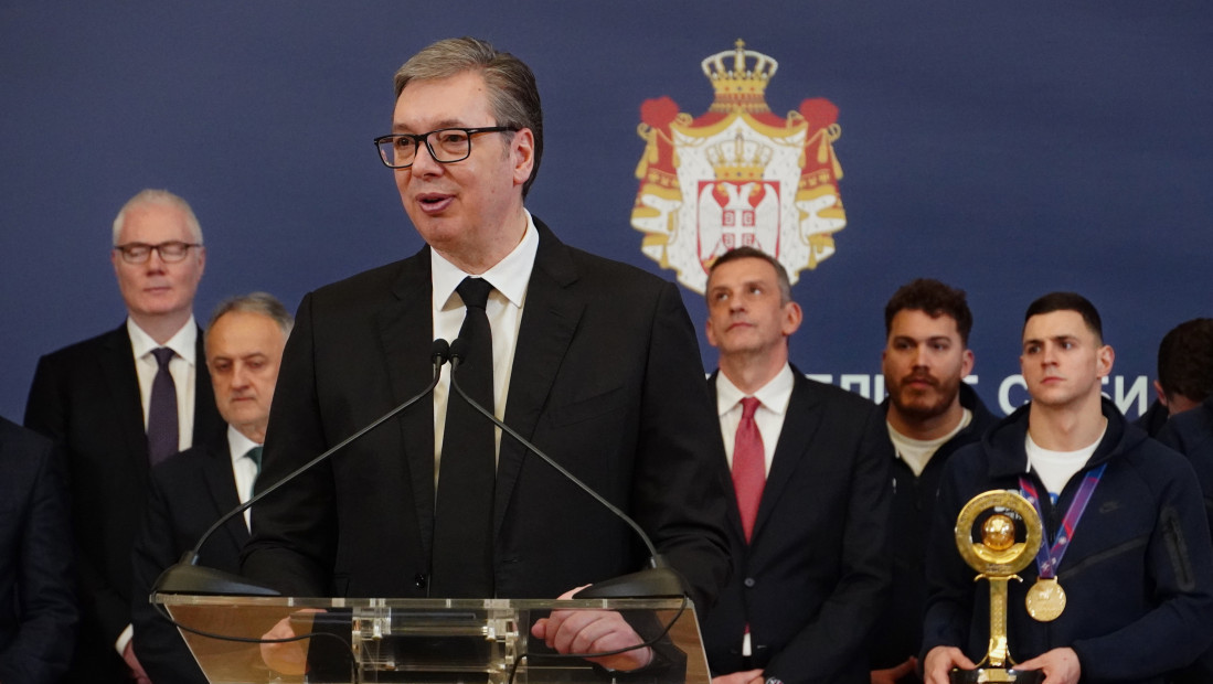 Vučić na prijemu sa vaterpolistima: Retko se viđa ovakva dominacija, hvala za ljubav koju ste pokazali za Srbiju