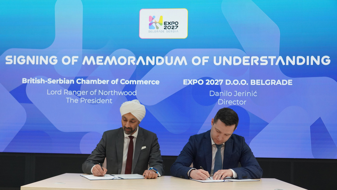 Ekspo 2027 otvara vrata britanskim kompanijama: Potpisan Memorandum sa Britansko-srpskom privrednom komorom