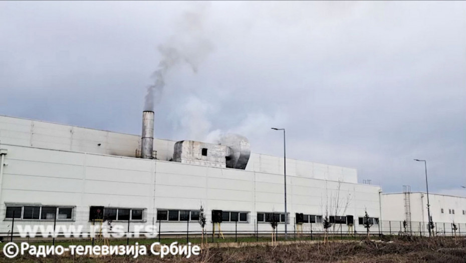 Požar u fabrici "Mint" u Šapcu, nema povređenih