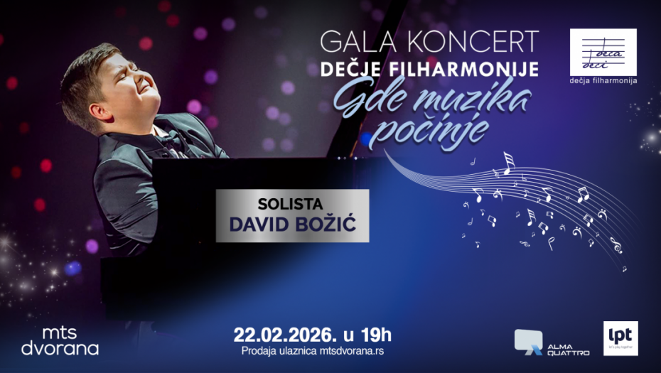 Gala koncert Dečje filharmonije: Trinaestogodišnji virtuoz na klaviru David Božić svira Mocarta