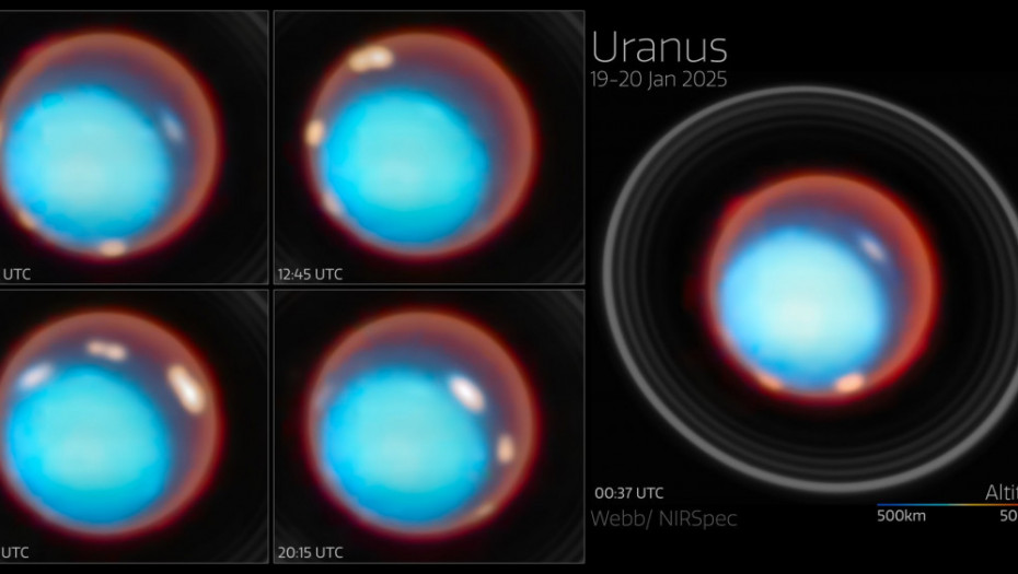 Uran više nije daleka silueta: Džejms Veb otkrio 3D strukturu gornje atmosfere, sa aurorom i "energetskom krizom"