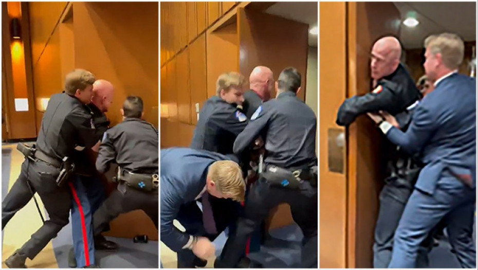 "Niko ne želi da ratuje za Izrael": Veteran koji je protestvovao nasilno izveden iz Senata i slomljena mu ruka (VIDEO)