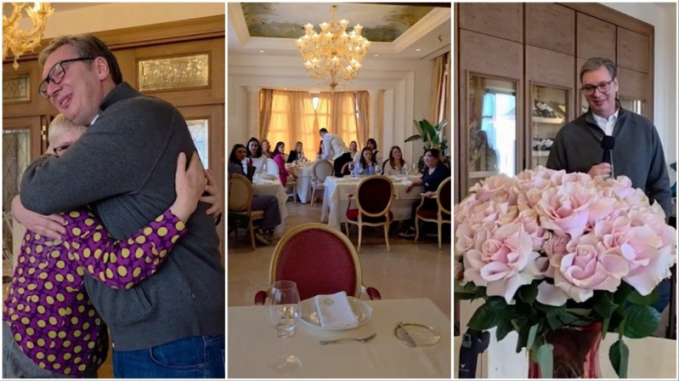 Vučić sa ženama zaposlenim u Predsedništvu: Srećan sam što ih imam i beskrajno hvala