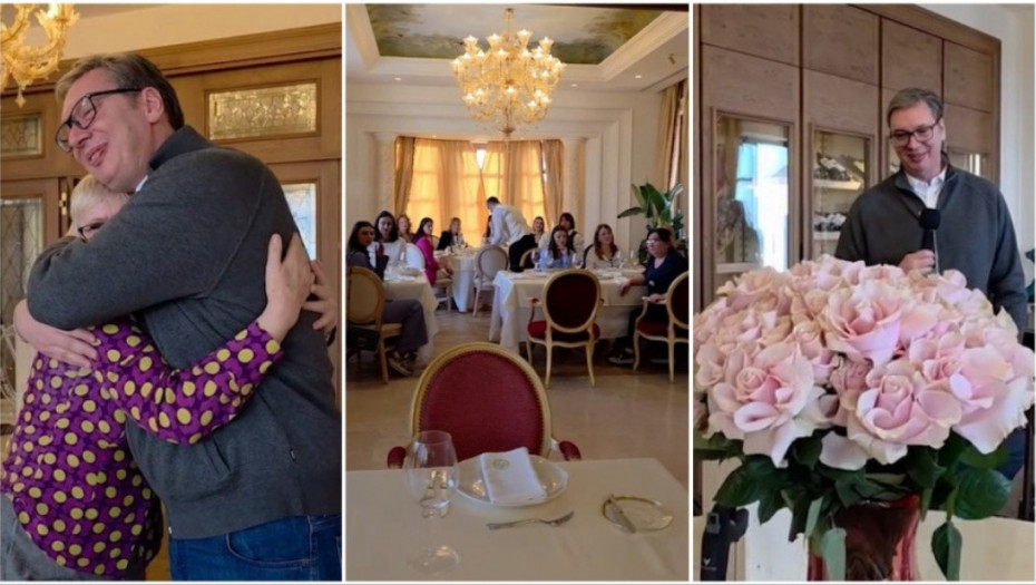 Vučić sa ženama zaposlenim u Predsedništvu: Srećan sam što ih imam i beskrajno hvala