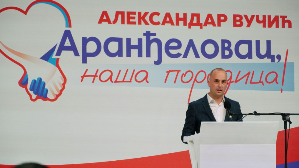 Orlić na skupu u Aranđelovcu: Izađite 29. marta na izbore, važna politika mira i stabilnosti