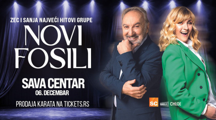 Hitovi Novih fosila u Sava Centru 6. decembra: Sanja Doležal i Zec donose muziku koju obožavaju sve generacije