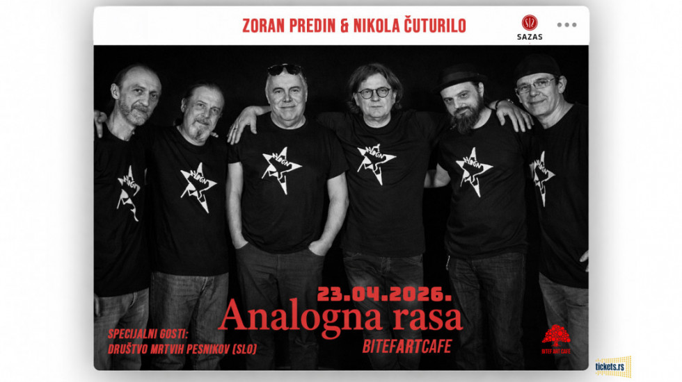 Zoran Predin i Nikola Čuturilo sa Analognom rasom u aprilu u BitefArtCafe-u