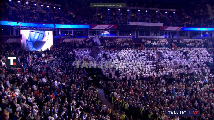 VELIKI SKUP SNS-a U BEOGRADSKOJ ARENI Dačić: Srbija je mnogo puta bila pred umiranjem, pa je pobedila, i pobediće opet