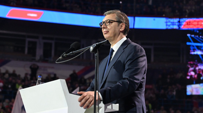 VELIKI SKUP SNS-a U BEOGRADSKOJ ARENI Vučić: Večno sam vam zahvalan što ste 15. marta odbranili Srbiju