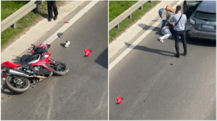 Sudar motocikla i automobila kod Arene: Povređena jedna osoba