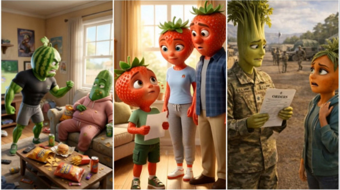 Stereotipi i zabrinutost: Stručnjaci upozoravaju na TikTokove sa AI čovekolikim voćem i povrćem