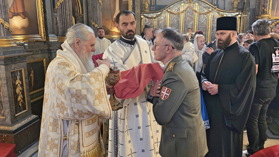 Načelnik Generalštaba Mojsilović prisustvovao vaskršnjoj liturgiji u Sabornoj crkvi