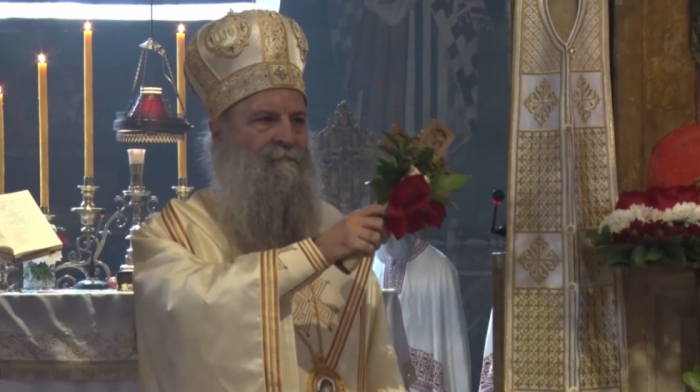 Patrijarh Porfirije služio liturgiju u manastiru Visoki Dečani
