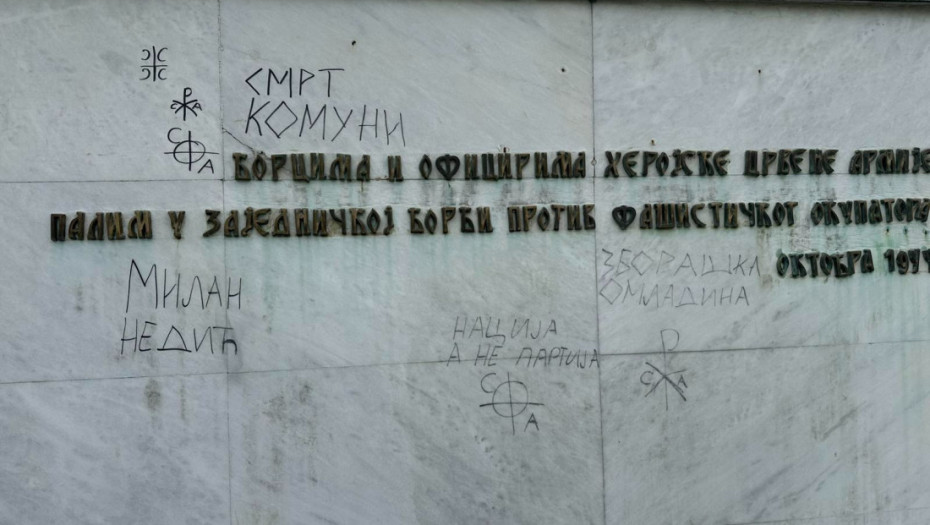 Vandalizam u Požrevcu: U Spomen parku Čačalica oskrnavljen spomenik sovjetskim crvenoarmejcima