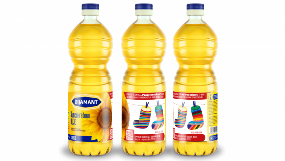 Crteži osoba sa Daunovim sindromom na etiketama Dijamant ulja