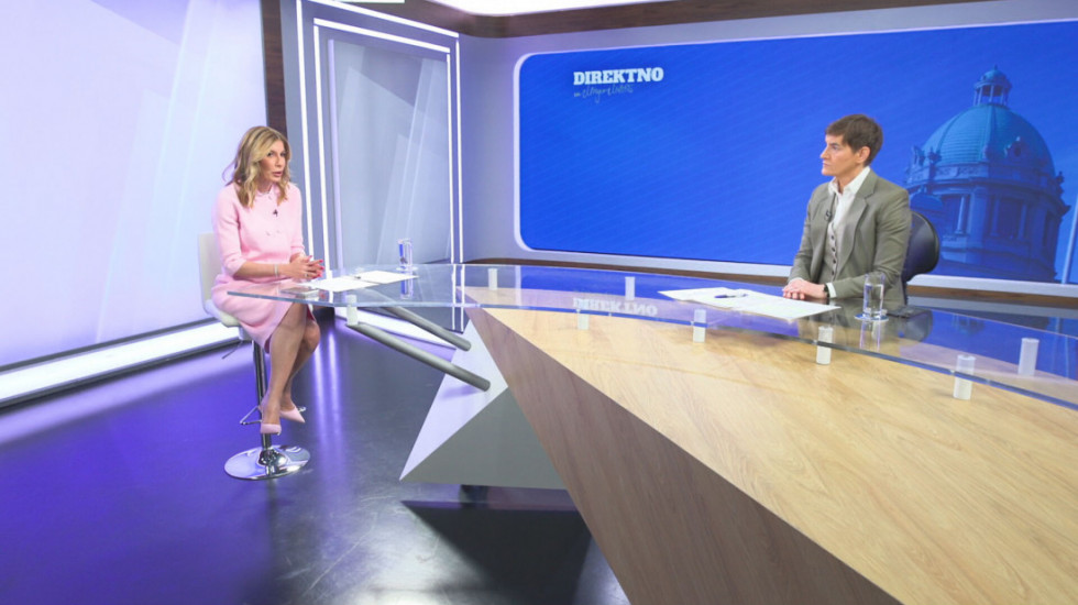 Brnabić u emisiji "Direktno": Opozicija neozbiljna, očekuje da joj većina u Skupštini obezbedi kvorum