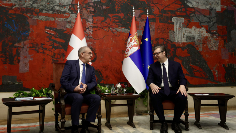 Vučić se sastao sa Parmelanom, sledi plenarni sastanak delegacija Srbije i Švajcarske (FOTO)