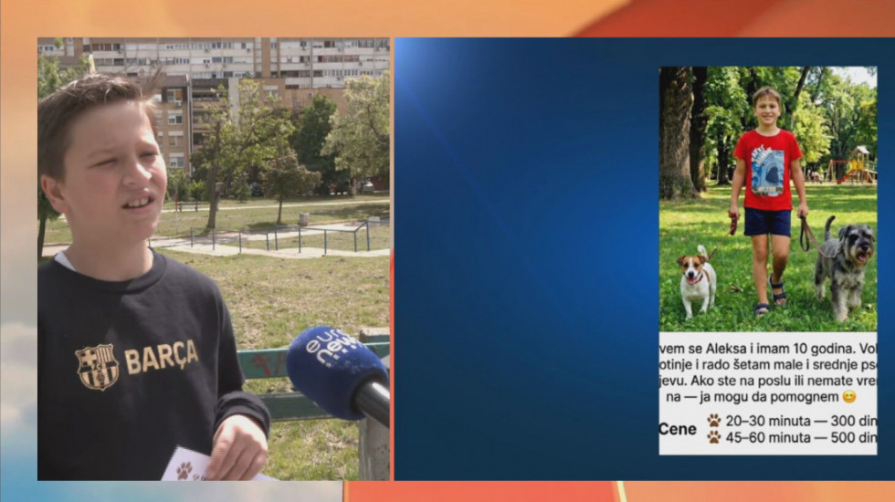 Aleksin (10) neobičan oglas preplavio mreže: Komšijama koji nemaju vremena šeta pse, drugovima postao primer