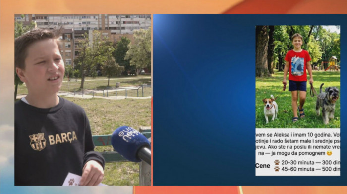 Aleksin (10) neobičan oglas preplavio mreže: Komšijama koji nemaju vremena šeta pse, drugovima postao primer